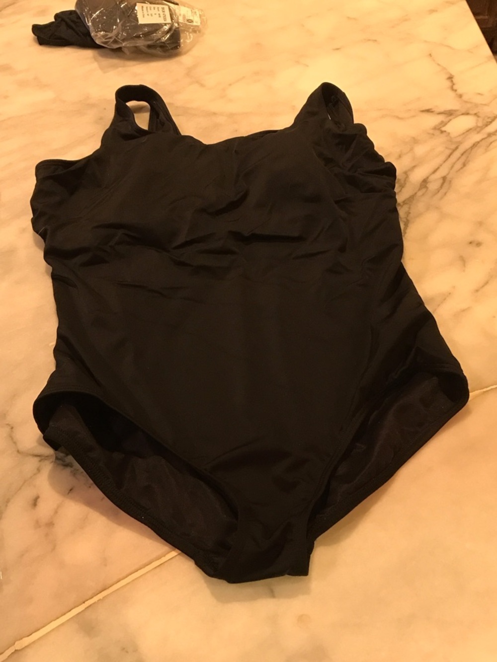Lands' End Black One-Piece Swimsuit
